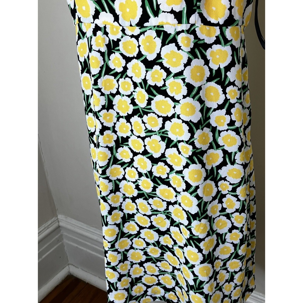 NWOT DVF Diane Von Furstenberg   DRESS Sz 12 Yellow Poppy floral - Picture 5 of 9